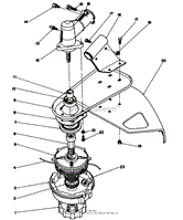 TRIMMER HEAD &amp; GEAR BOX ASSEMBLY