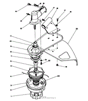 TRIMMER HEAD &amp; GEAR BOX ASSEMBLY