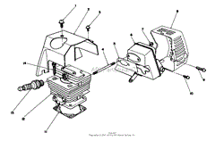 CYLINDER &amp; MUFFLER ASSEMBLY