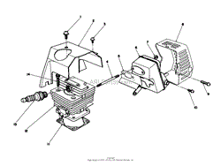 CYLINDER &amp; MUFFLER ASSEMBLY