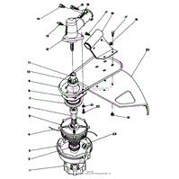 TRIMMER HEAD &amp; GEAR BOX ASSEMBLY