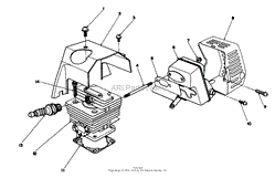 CYLINDER &amp; MUFFLER ASSEMBLY