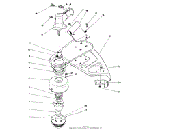 TRIMMER HEAD &amp; GEAR BOX ASSEMBLY