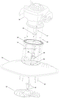 ENGINE, DECK AND IMPELLER ASSEMBLY