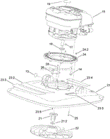 ENGINE, IMPELLER AND DECK ASSEMBLY