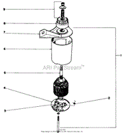 STARTER MOTOR AND PINION (APPLICABLE TO SERIAL NOS. 905473 &amp; UP)