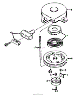 REWIND STARTER NO. 590420 PARTS LIST