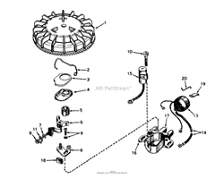 MAGNETO NO. 610793A (MOWER MODEL NO. 21658)(ENGINE NO. TNT 100-10055B)