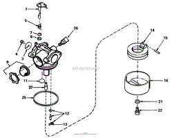 CARBURETOR ASSEMBLY NO. 632050A