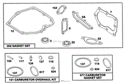 ENGINE BRIGGS &amp; STRATTON MODEL 124702-3115-01(6)