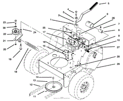 TRANSMISSION, IDLER, DRIVE PULLEYS &amp; DRIVE BELT