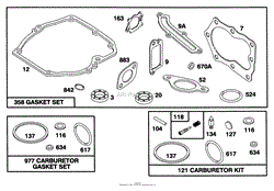 ENGINE BRIGGS &amp; STRATTON MODEL 127702-0645-01(8)