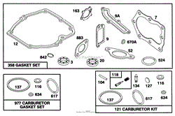 ENGINE BRIGGS &amp; STRATTON MODEL 127702-0645-01(2)