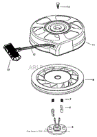 RECOIL STARTER ASSEMBLY NO. 590739 TECUMSEH NO. LV195EA-362003B