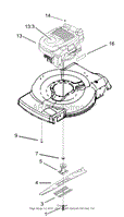 ENGINE AND BLADE ASSEMBLY