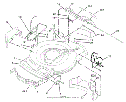 DECK, SIDE CHUTE, AND REAR DOOR ASSEMBLY