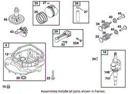 ENGINE BRIGGS &amp; STRATTON MODEL 12H802-1776-B1(4)