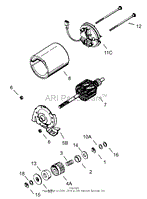 ELECTRIC STARTER NO. 35709 TECUMSEH-LEV120-361542B