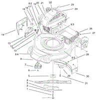 ENGINE AND BLADE ASSEMBLY