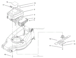 ENGINE AND BLADE ASSEMBLY