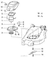 MOTOR AND BLADE ASSEMBLY MODEL-NO. 21070, 21071