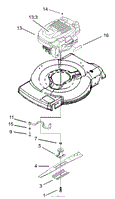 ENGINE AND BLADE ASSEMBLY