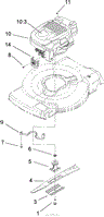 ENGINE AND BLADE ASSEMBLY