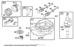 CRANKSHAFT ASSEMBLY BRIGGS AND STRATTON 12H807-1775-E1