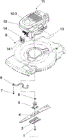 ENGINE AND BLADE ASSEMBLY