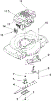 ENGINE AND BLADE ASSEMBLY