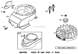 BLOWER HOUSING ASSEMBLY BRIGGS AND STRATTON 125K05-0186-E1