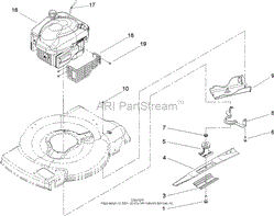 ENGINE AND BLADE ASSEMBLY