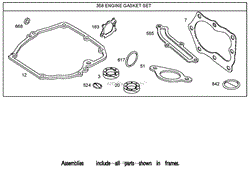 GASKET ASSEMBLY BRIGGS AND STRATTON 125K05-0186-E1