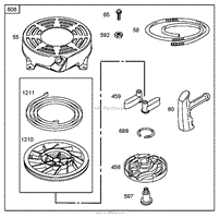 STARTER ASSEMBLY BRIGGS AND STRATTON 125K05-0186-E1