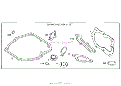 358 ENGINE GASKET SET ASSEMBLY BRIGGS AND STRATTON 125K02-0187-E1