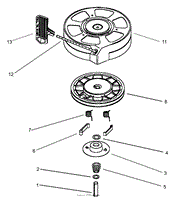 RECOIL STARTER ASSEMBLY NO. 590702 (OPTIONAL) TECUMSEH LV195EA-362003B