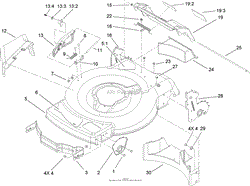 DECK, SIDE CHUTE AND REAR DOOR ASSEMBLY