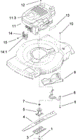 ENGINE AND BLADE ASSEMBLY