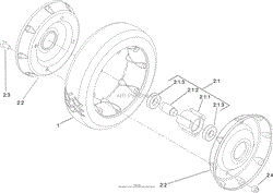 FRONT WHEEL AND TIRE ASSEMBLY NO. 100-2870