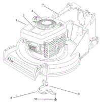 ENGINE AND BELT GUIDE ASSEMBLY