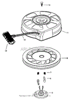 RECOIL STARTER ASSEMBLY NO. 590739 TECUMSEH MODEL NO. LV195EA-362005B