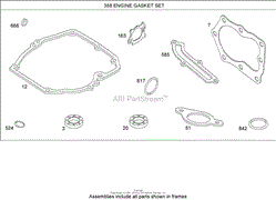 ENGINE GASKET SET BRIGGS AND STRATTON 126T02-0139-B1