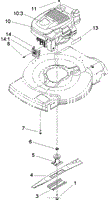 ENGINE AND BLADE ASSEMBLY