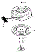 RECOIL STARTER ASSEMBLY NO. 590739 TECUMSEH NO. LV195EA-362003B