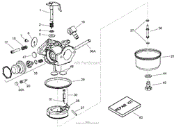 CARBURETOR ASSEMBLY NO. 640350 TECUMSEH LV195EA-362089D