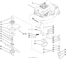 ENGINE AND BLADE BRAKE CLUTCH ASSEMBLY