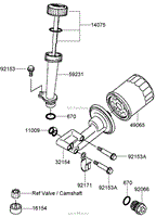 LUBRICATION EQUIPMENT ASSEMBLY KAWASAKI FJ180V-AS30