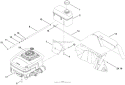 ENGINE AND FUEL TANK ASSEMBLY