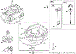 CRANKCASE ASSEMBLY BRIGGS AND STRATTON 126T05-0219-B1