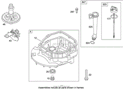 CRANKCASE COVER/SUMP ASSEMBLY BRIGGS AND STRATTON 124T02-0203-B1